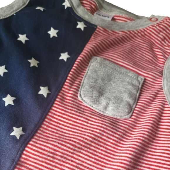 NWT Carter's Baby 4th Of July Cotton Romper - Picture 5 of 6